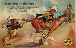 Leap Year in the West. Postcard