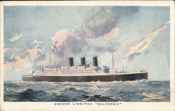 Anchor Line - T.S.S. "Caledonia" Postcard