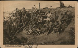 Soldiers Resting World War I Postcard Postcard