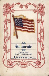 Souvenir Flag From the Battle of Gettysburg Flags Postcard Postcard