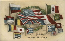 Flags of the Allies Postcard Postcard