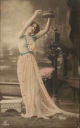 Scantily Clad Woman Postcard