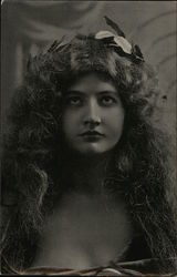 Woman with Laurel Wreath Postcard