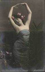 Dancing Woman in Strapless Gown Postcard