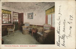 Private Parlor, Steamer "Albany" Postcard