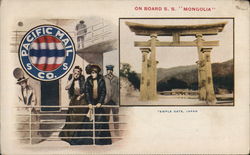 On Board the S.S. "Mongolia" Postcard