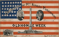 Dedication of McKinley Monument - Old Home Week Patriotic Postcard Postcard