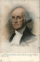 Portrait of George Washington Presidents Postcard Postcard