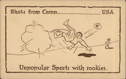 Unpopular Sports with Rookies Comic Postcard Postcard