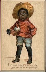 I lubs yo' deah Black Americana Postcard Postcard