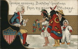 Native Americans Greetings George Washington Native Americana Postcard Postcard