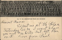 Co. "A" 8th Ammunition Train, 8th Division Postcard