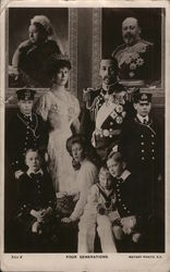 Four Generations of the Royal Family Royalty Postcard Postcard