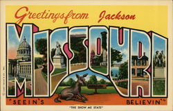 Greetings from Jackson Missouri Postcard