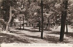 Private Suite Cabins, College Camp Lake Geneva, WI Postcard Postcard Postcard