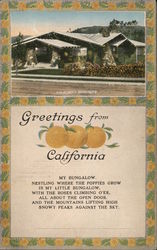 Greetings from California Postcard