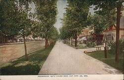 Promenade, Bath House Row Hot Springs, AR Postcard Postcard Postcard