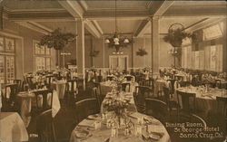 Dining Room, St. George Hotel Santa Cruz, CA Postcard Postcard Postcard