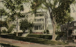 Colonial Mansion Wiscasset, ME Postcard Postcard Postcard