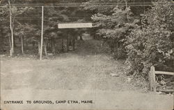 Entrance to Grounds, Camp Etna Maine Postcard Postcard Postcard