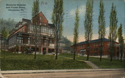 Memorial Hospital and Nurses Home Postcard