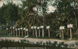 Mail Corner, R. F. D. Postcard