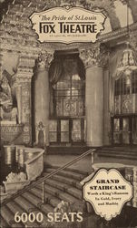 Fox Theatre, Grand Staircase St. Louis, MO Postcard Postcard Postcard