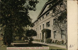 Entrance to Notre Dame Postcard