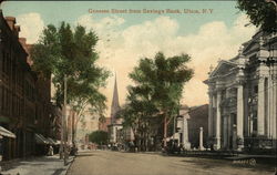 Genesee Street from Savings Bank Postcard