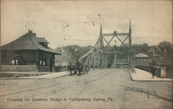 Crossing the Delaware Bridge to Phillipsburg Postcard