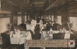 Northern Pacific Dining Car Trains, Railroad Postcard Postcard Postcard