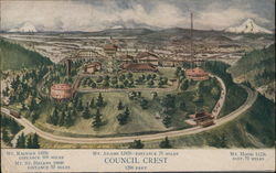 View From Council Crest Portland, OR Postcard Postcard Postcard