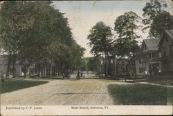 Main Street Johnson, VT Postcard Postcard Postcard