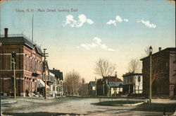 Main Street, looking East Tilton, NH Postcard Postcard Postcard