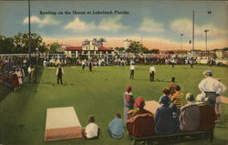 Lawn Bowling on the Green Lakeland, FL Postcard Postcard Postcard