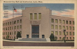 Memorial City Hall and Auditorium Postcard