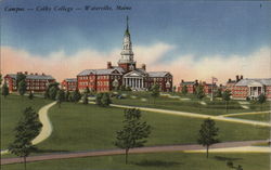 Campus, Colby College Postcard