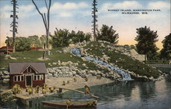 Monkey Island, Washington Park Postcard