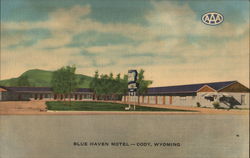 Blue Haven MOtel Cody, WY Postcard Postcard Postcard