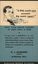 H.J. Gammons, Bulova Watches Postcard