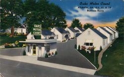 Oaks Motor Court Postcard