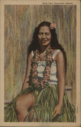 Hula Girl Hawaii Postcard Postcard Postcard