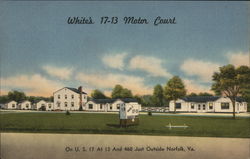 White's 17-13 Motor Court Norfolk, VA Postcard Postcard Postcard