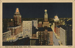 Heart of the City by Night Tulsa, OK Postcard Postcard Postcard