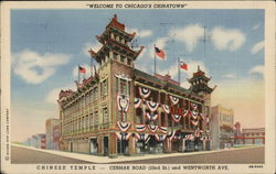 Chinese Temple, Cermak Road, 22nd St. and Wentworth Ave. Postcard