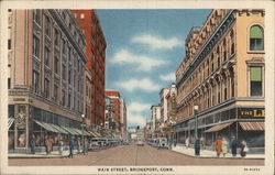 Main Street Bridgeport, CT Postcard Postcard Postcard