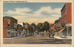 Business Section Tunkhannock, PA Postcard Postcard Postcard