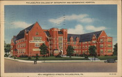 Philadelphia College of Osteopathy and Osteopathic Hospital Postcard