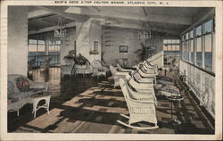 Ship's deck atop Colton Manor Postcard