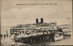 Steamer Arriving for a Day's Outing, Roton Point Park Postcard